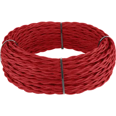 Ретро кабель витой 2х1,5 красный 20м W6452248