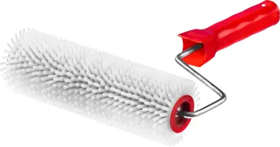 Валик игольчатый ЗУБР "МАСТЕР" для наливных полов в сборе, пластмассовые иглы 13мм, 72х200мм
