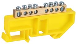Шина ЭРА NO-224-89 PE земля на DIN-изоляторе ШНИ-6х9-8-Д-желтый Б0062959