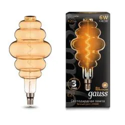 Лампа Gauss LED Vintage Filament Flexible BD200 6W E27 200*410mm Amber 2400K 1/6