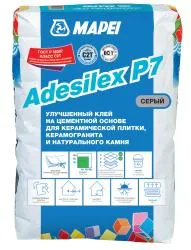Клей для плитки Mapei ADESILEX P7 для мозаики серый 25кг 2182125