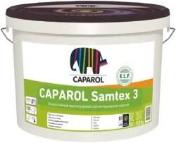 Краска CAPAROL CAPAMIX SAMTEX 3 ELF BAS 1 латексная, моющаяся для внутренних работ, баз A (10л)