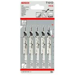 Пилки для лобзика, T101D, Clean for Wood, HCS, 5 шт