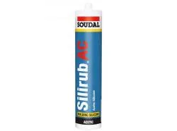 Герметик силиконовый SOUDAL SILIRUB AC для остекления черный 300мл спец. заказ 101452