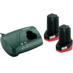 Набор: 2 аккумулятора + 1 зарядное устройство METABO Basic-Set-10.8-1