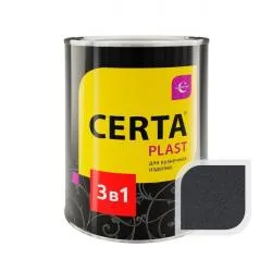 Грунт-эмаль 3 в 1 по ржавчине ЦЕРТА-ПЛАСТ темный графит 0,8 кг
