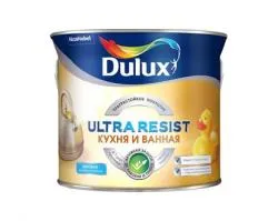 Краска DULUX Ultra Resist для кухни и ванной латексная матовая база BС 0,9 л.