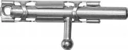 Шпингалет накладной стальной белый цинк 65мм ЗТ-19305