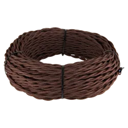Ретро кабель витой 3х2,5 коричневый 20м W6453314
