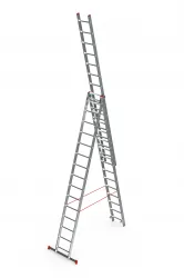 Лестница Sarayli трехсекционная алюминиевая 3х7 ст. 4307