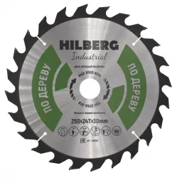 Диск пильный Hilberg INDUSTRIAL дерево 250х30х2,8мм 24T HW250