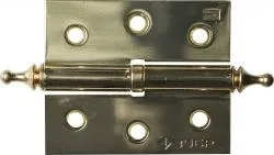 Петля дверная разъемная ЗУБР "ЭКСПЕРТ", 1 подшипник, цвет латунь (PB), правая, с крепежом, 75х63х2,5