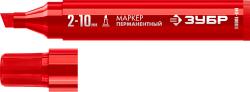Маркер перманентный ЗУБР Профессионал МП-1000К 2-10 мм красный клиновидный 06333-3