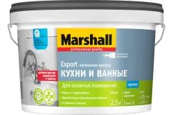 Краска для кухни и ванной латексная Marshall матовая база BC 2,5 л.