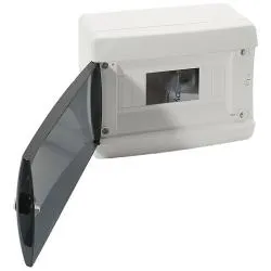 Бокс TEKFOR навесной IP41 прозрачная черная дверца 8 мод CNK 40-08-1