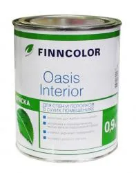 Краска FINNCOLOR OASIS INTERIOR для стен и потолков в сухих помещениях, матовая, баз А (0,9л)