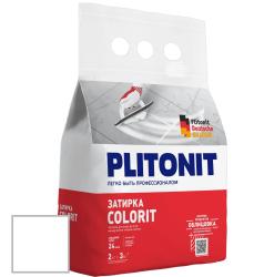 Затирка PLITONIT Colorit между всеми типами плитки (1-6мм) белая 2кг Н006094