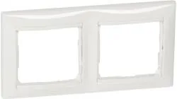 Рамка 2 поста двухместная LEGRAND VALENA белая 774452