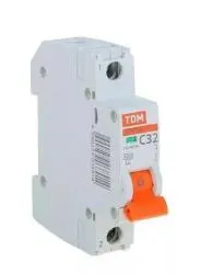 Автоматический выключатель TDM ВА47-29 1P С32 SQ0206-0077