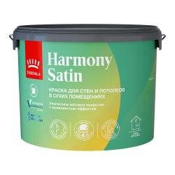 Краска акриловая TIKKIVALA/TIKKURILA HARMONY SATIN для стен и потолков 1 класс матовая база A 9л