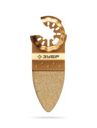 Полотно дельтовидное с твердосплавной крошкой ЗУБР CARBIDE ВК8 Р100 35x42 мм 15582-P100