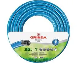 Шланг садовый CLASSIC GRINDA Ø 1/2' х 25 м, 15 бар., 3-х слойный, армированный, 8-429001-1-25_z02