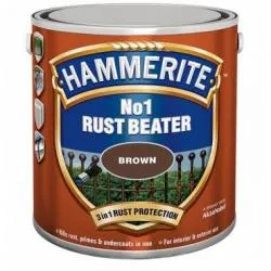 Грунт антикорозийный HAMMERITE Rust Beater для черных металлов коричневый 2,5л