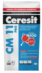 Клей для плитки Ceresit CM11 PRO водостойкий морозоустойчивый серый 5кг 2639486