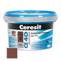 Затирка цементная Ceresit CE40 № 58 темно-коричневый 2кг 1046233