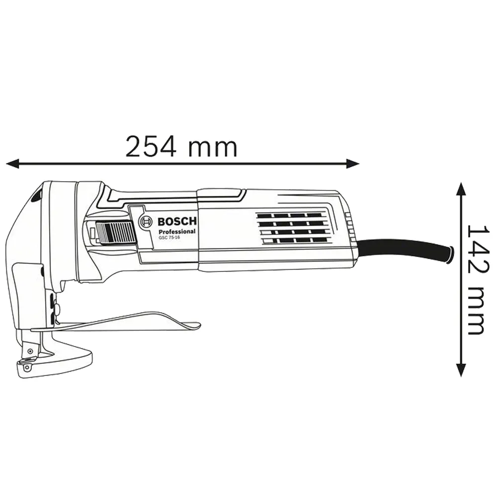 Электрические листовые ножницы BOSCH 750Bт GSC 75-16 0601500500