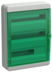 Бокс навесной IEK TEKFOR КМПн-54 IP65 54 модуля зеленая прозрачная дверца TF5-KP72-N-54-65-K03-K06