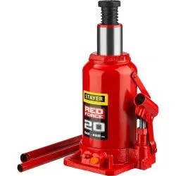 Домкрат гидравлический бутылочный STAYER RED FORCE 20т 242x452мм