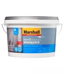 Краска MARSHALL Export-2 для стен и потолков латексная глубокоматовая база A (2,5 л.)