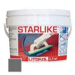 Затирка эпоксидная Litokol Litochrom Starlike 2.5кг C.480 Серебристо-серый 478850003