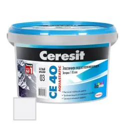 Затирка цементная Ceresit CE40 № 03 белый мрамор 2кг 2621567