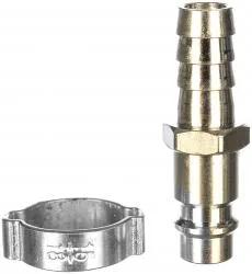 Разъемное соединение FUBAG рапид (штуцер) елочка 10мм с обжимным кольцом 10x15мм блистер 1шт 180162