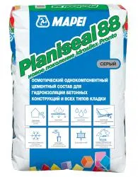 Гидроизоляция Mapei PLANISEAL 88 на цементной основе серый 25кг