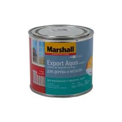 Эмаль для дерева и металла водная Marshall Export Aqua плуматовая черая 0,5 л.