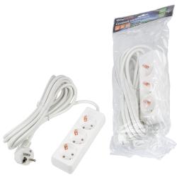 Удлинитель Uniel Ultra S-GCU3-5 WHITE шнур 5м 3 гнезда 16A с/з, белый UL-00010002