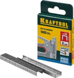 Скобы для степлера тонкие тип 53, 1000 шт KRAFTOOL 18мм