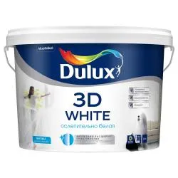 Краска DULUX 3D WHITE для стен и потолков, матовая, база A сверх белая 5л.
