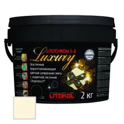 Затирка цементная Litokol Litochrom 1-6 Luxury 2кг C. 480 Ваниль 354260002