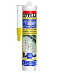 Герметик силиконовый SOUDAL нейтральный белый 280мл 118312