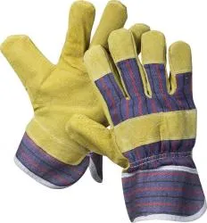 Перчатки рабочие комбинированные кожаные из спилка с тиснением STAYER MASTER р. XL