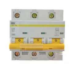Автоматический выключатель IEK ВА47-100 3P С25 MVA40-3-025-C