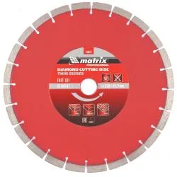 Диск алмазный Matrix ф230х22,2мм, отрезной сегментный тонкий, сухой рез