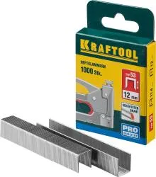 Скобы для степлера тонкие тип 53, 1000 шт KRAFTOOL 12мм