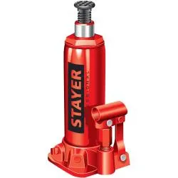 Домкрат гидравлический бутылочный STAYER RED FORCE 8т 230x457мм