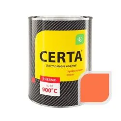 Термостойкая эмаль CERTA оранжевая до 400 °C 0,8 кг