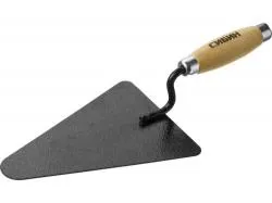 Кельма СИБИН КБ бетонщика треугольное с деревянной усиленной ручкой 195х135мм 0820-2_z01